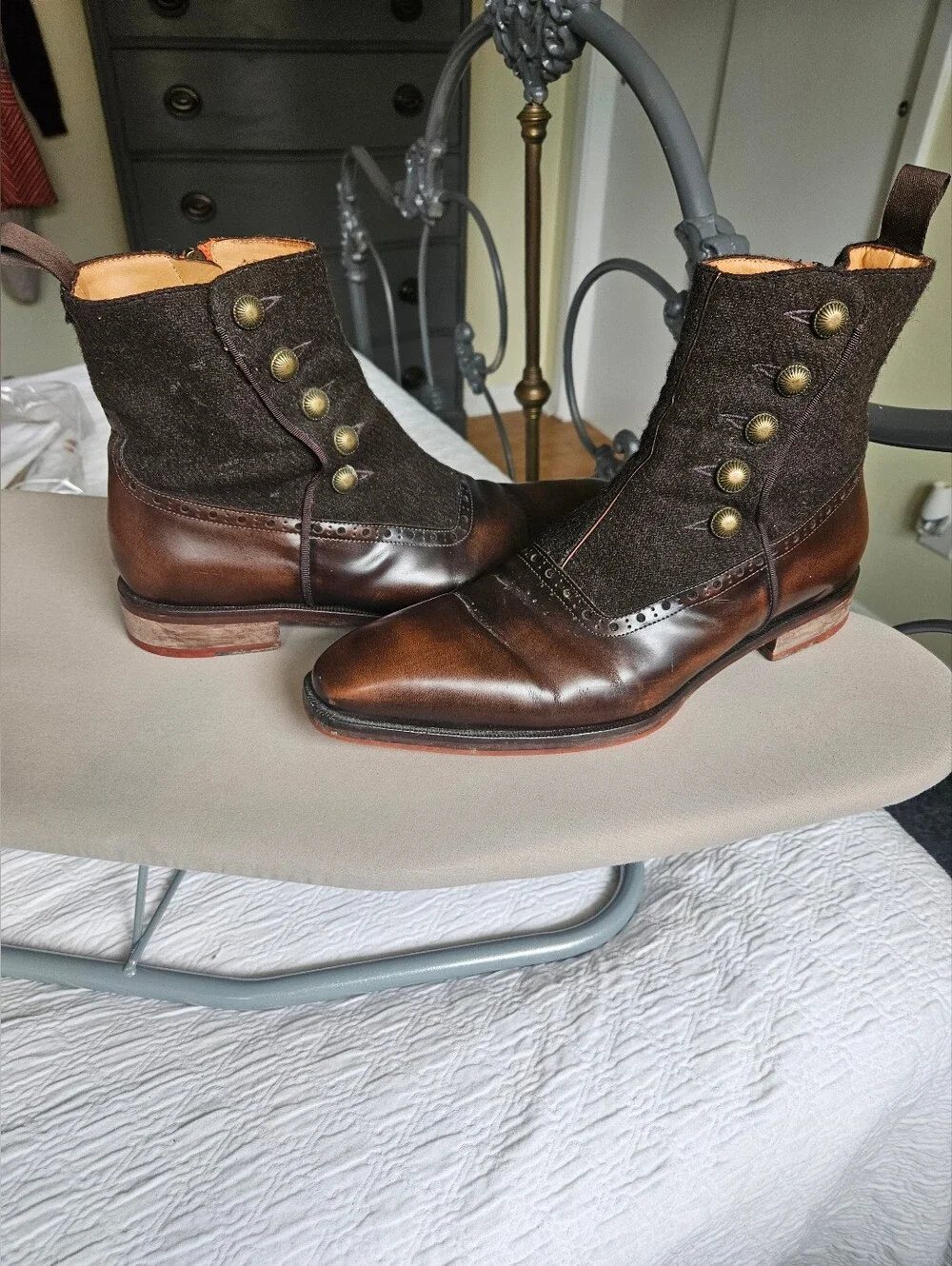 JOHN FLUEVOG Rufus Magoo Quincy Men's Brown Balmoral Boots- SZ 10.5